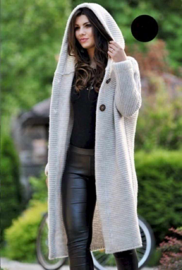 New women's mid-length hooded sweaters, women's knitted cardigans, women's sweaters, autumn cardigans, winter hot styles, plus size women's long coat knitwear