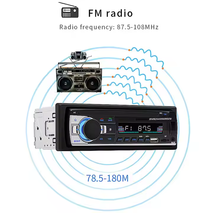 Car MP3 Bluetooth voice hands-free control player,Car radio stereo 12V car FM radio MP3 audio player with USB/SD Bluetooth phone MP3