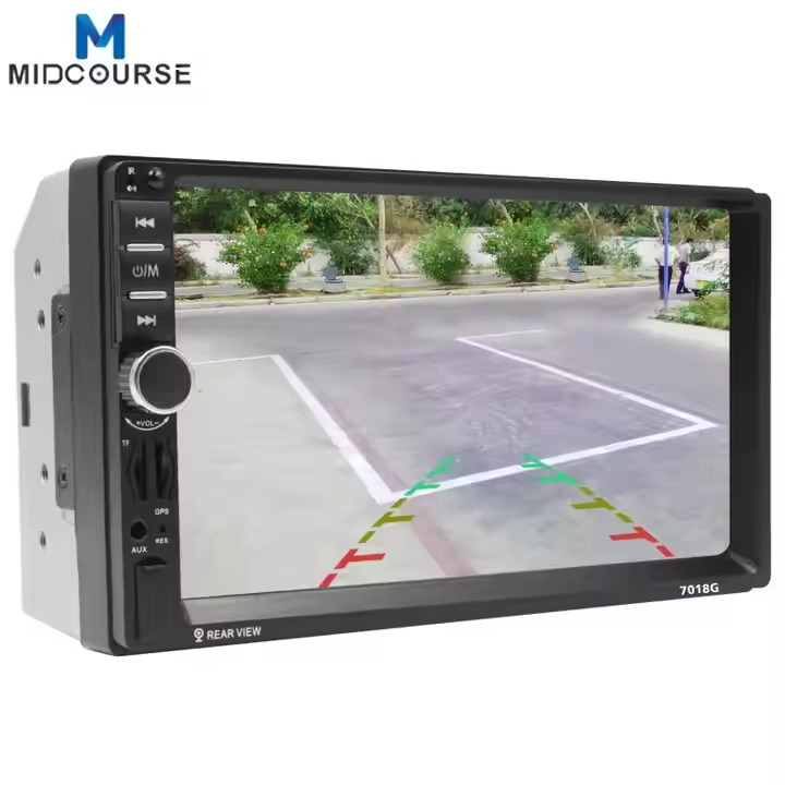 7018B Bluetooth car MP5 player 7-inch TFT touch screen FM radio remote control 8-LED