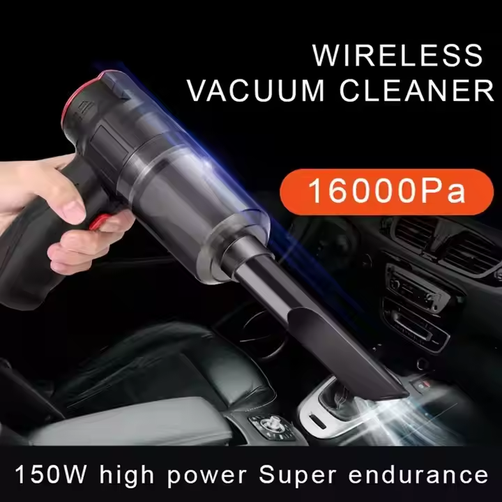 Car vacuum cleaner, 16000Pa 150W wireless car vacuum cleaner, can blow wireless 2-in-1 handheld car vacuum cleaner, household and car dual-use mini vacuum cleaner
