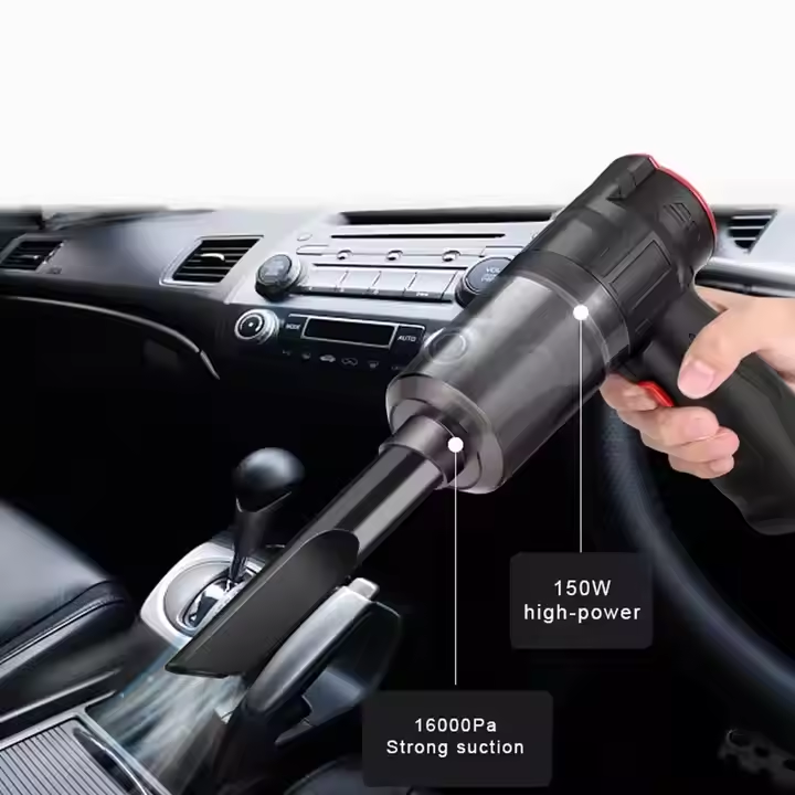Car vacuum cleaner, 16000Pa 150W wireless car vacuum cleaner, can blow wireless 2-in-1 handheld car vacuum cleaner, household and car dual-use mini vacuum cleaner