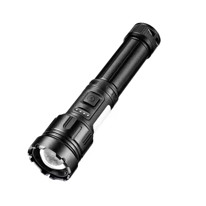 Popular high-power LED flashlight P50 white and red light zoom focusing flashlight type C rechargeable flash with magnet