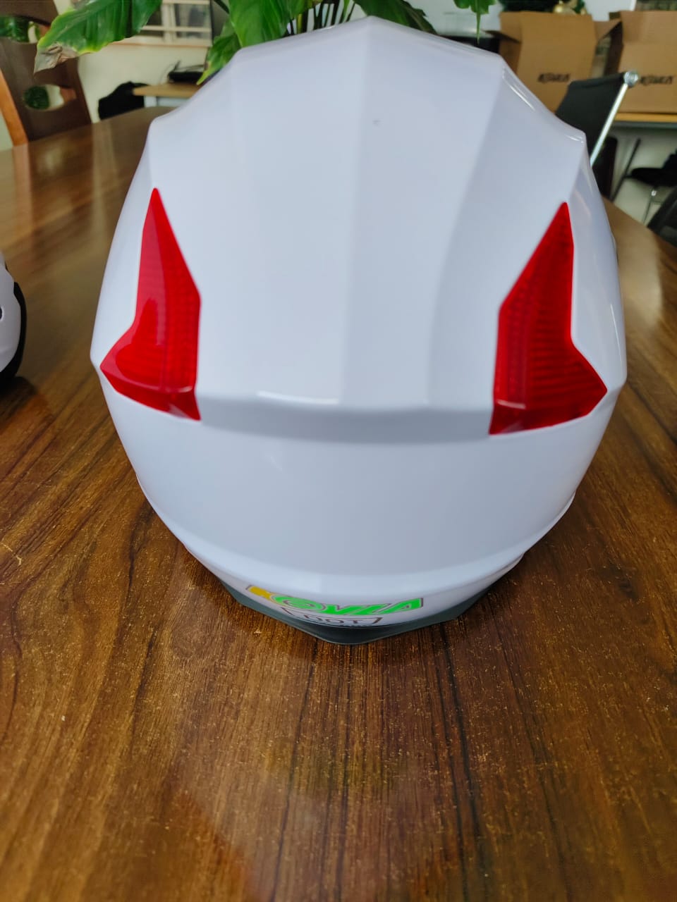 Ultimate White Helmet with Advanced Air Regulator, Washable & Removable Inner Cloth, Tinted Inner Sunlight-Protection Glass, Clear Outer Wind/Rain Shield, Dual Red Reflectors, Enhanced Safety & Comfor
