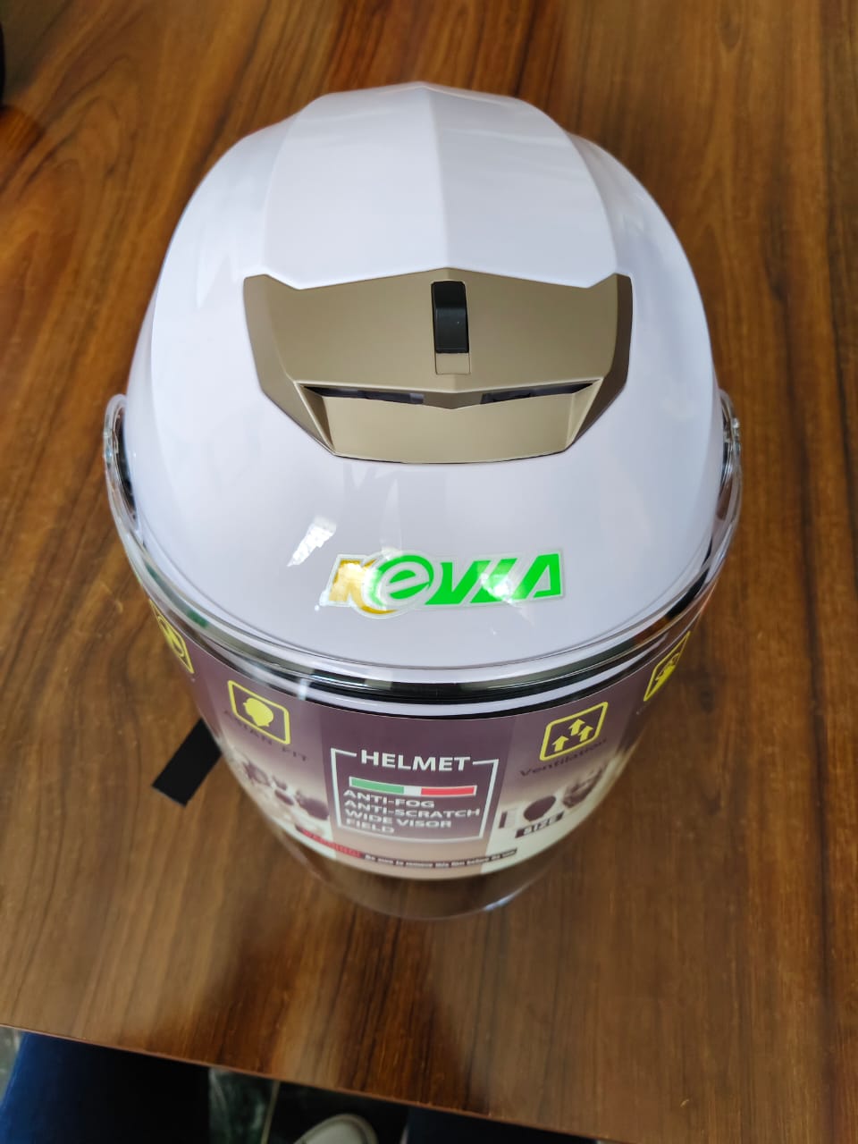 Ultimate White Helmet with Advanced Air Regulator, Washable & Removable Inner Cloth, Tinted Inner Sunlight-Protection Glass, Clear Outer Wind/Rain Shield, Dual Red Reflectors, Enhanced Safety & Comfor