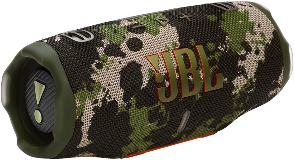 JBL Charge 6 - Portable Waterproof & Drop-Proof Bluetooth Speaker, Bold Pro Sound with AI Sound Boost, 28Hrs of Playtime, Built-in powerbank & Comes with a Sturdy/Removable Carrying Strap (Green)