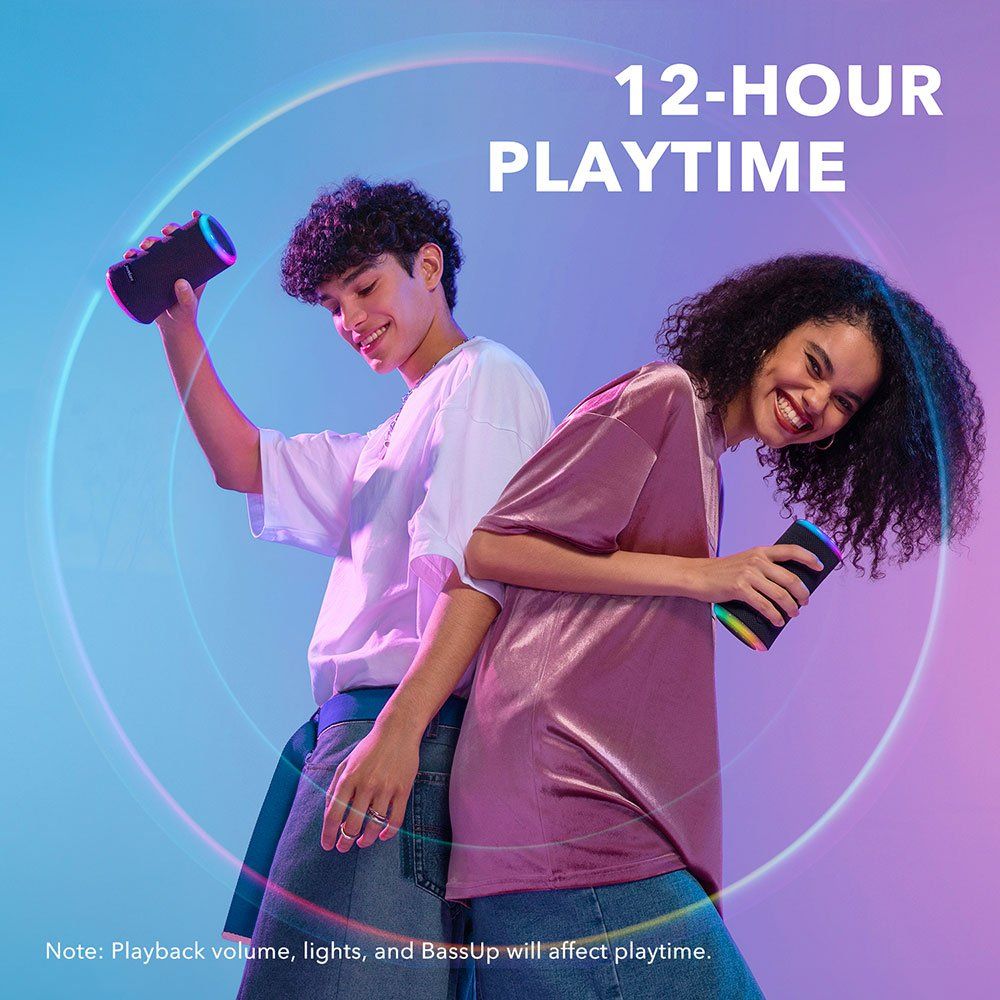 Anker Soundcore Flare 2  20W IPX7 Waterproof Bluetooth Speaker - Black