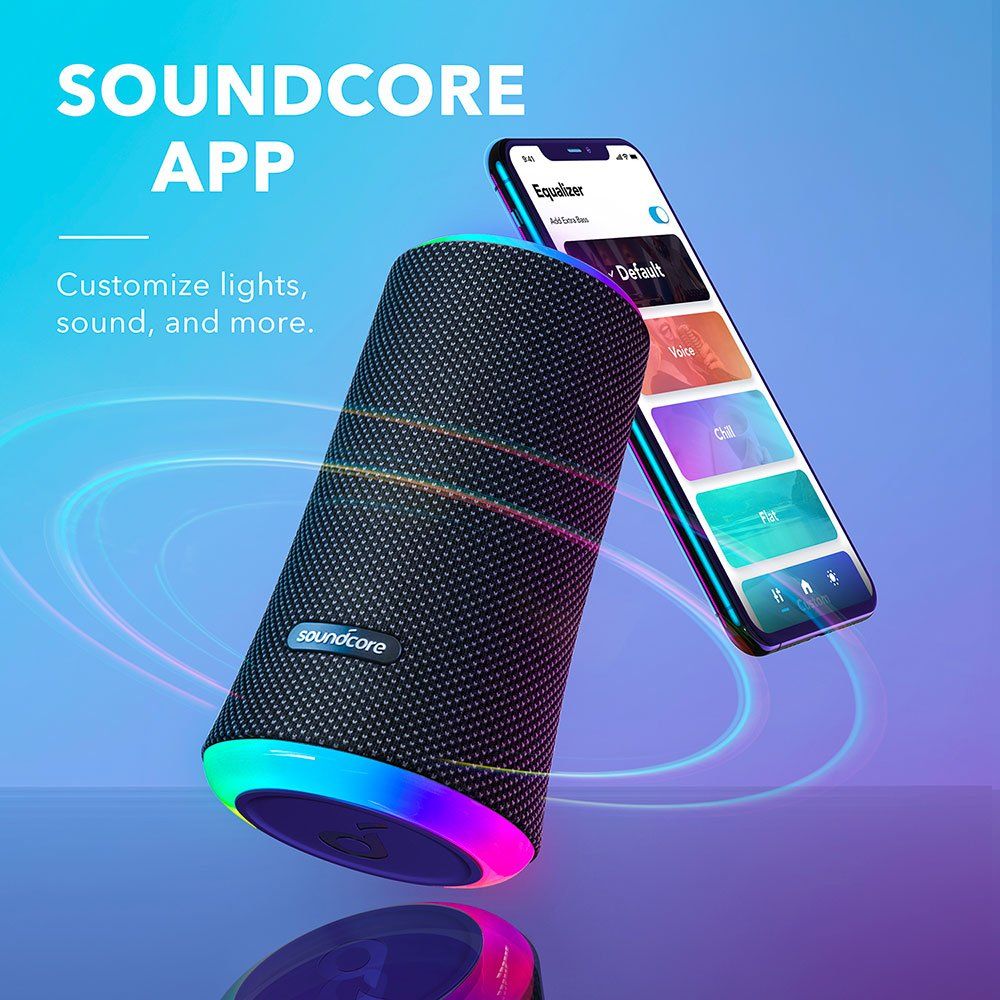 Anker Soundcore Flare 2  20W IPX7 Waterproof Bluetooth Speaker - Black
