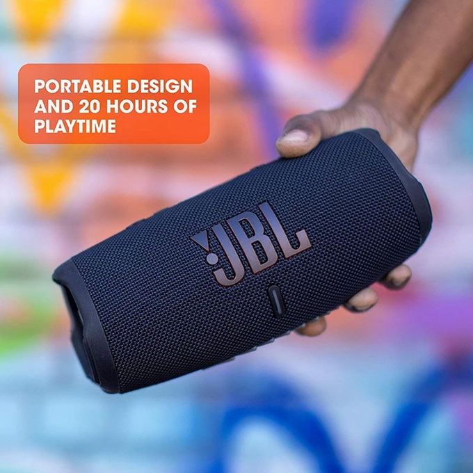 JBL Charge 5 Original 40 watt portable waterproof bluetooth speaker - Black (1 year warranty)