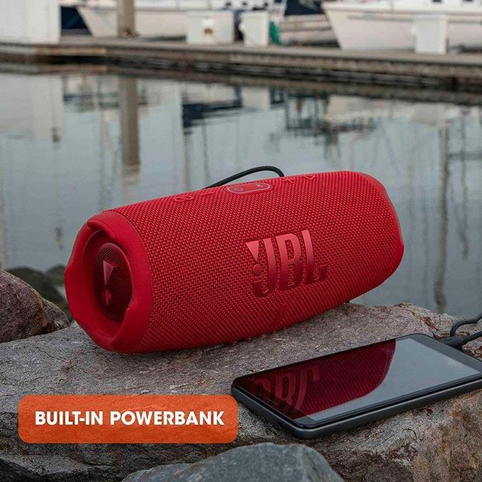 JBL Charge 5 Original 40 watt portable waterproof bluetooth speaker - Black (1 year warranty)