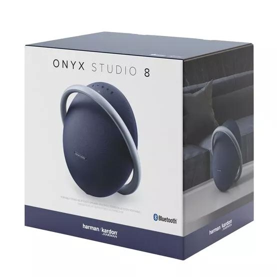 Harman Kardon Onyx Studio 8 – Portable Stereo Bluetooth Speaker – Blue