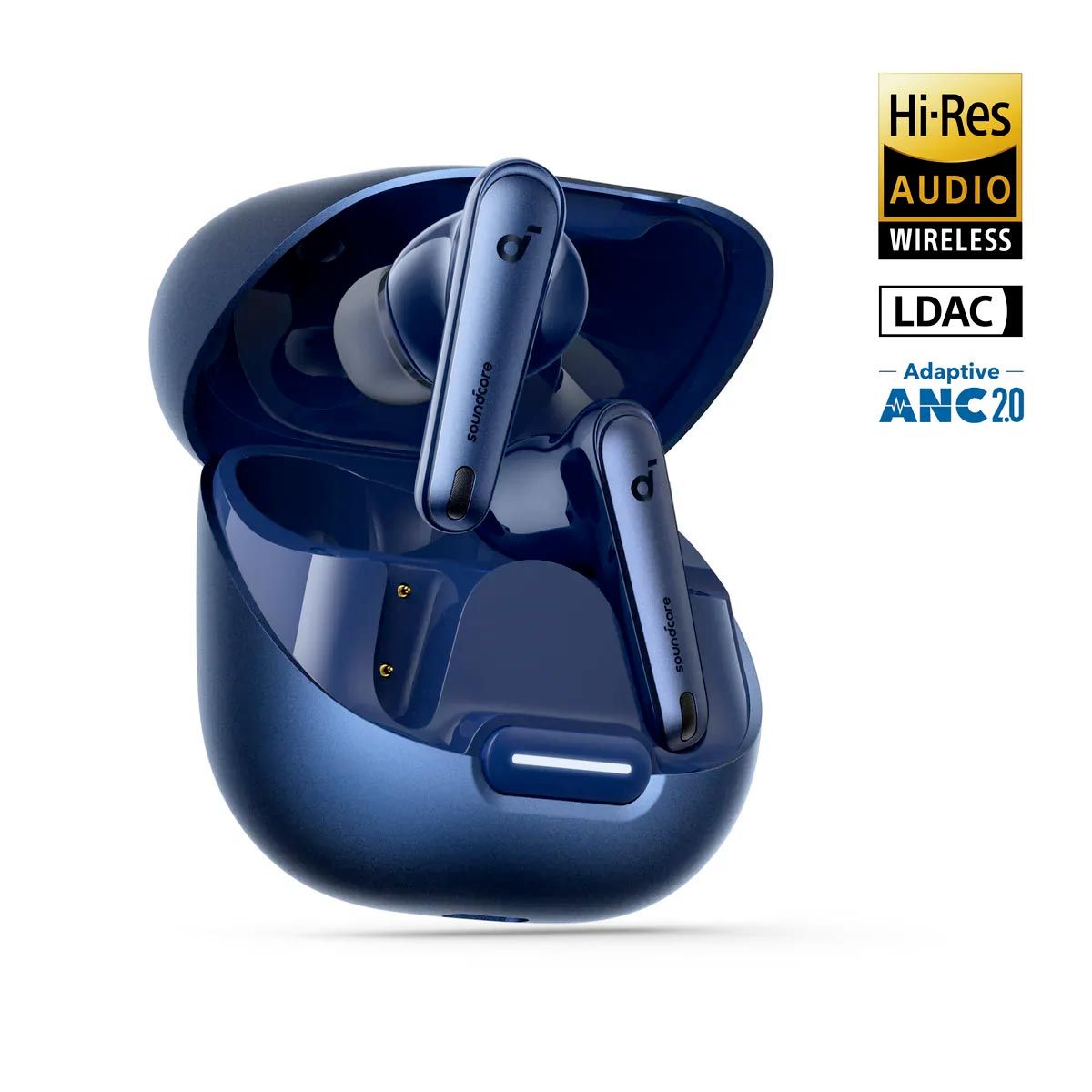 Anker Soundcore Liberty 4 NC | True-Wireless Noise Cancelling Earbuds with LDAC - Navy Blue