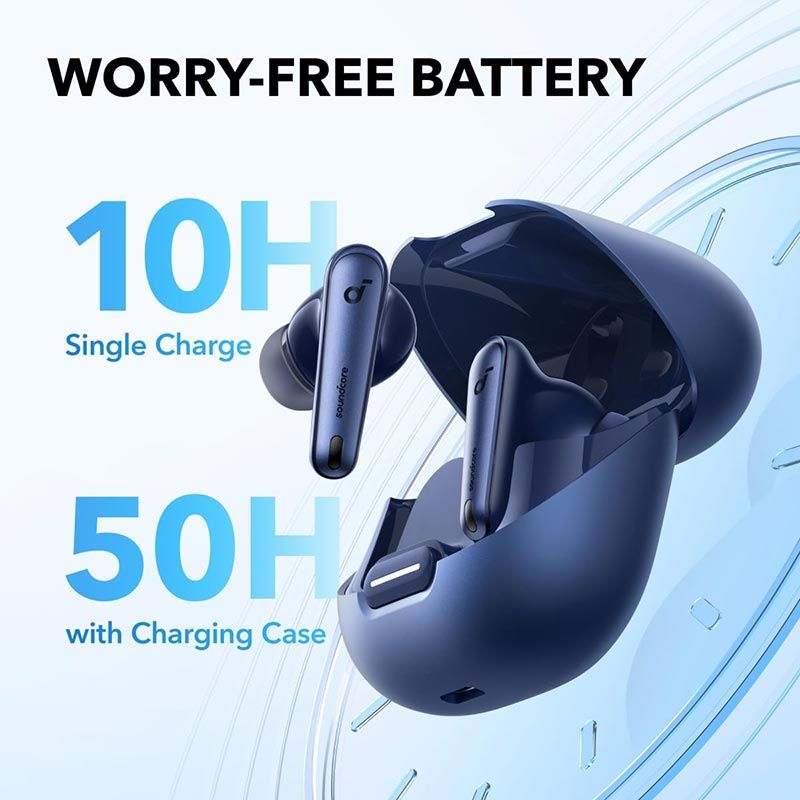 Anker Soundcore Liberty 4 NC | True-Wireless Noise Cancelling Earbuds with LDAC - Navy Blue
