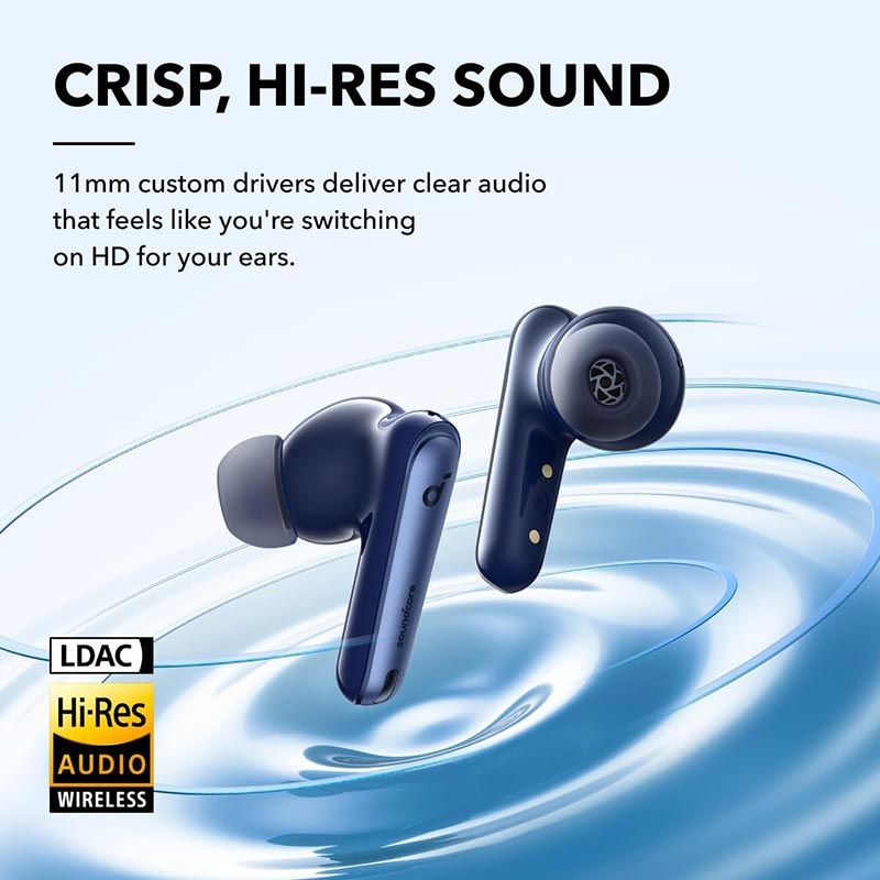 Anker Soundcore Liberty 4 NC | True-Wireless Noise Cancelling Earbuds with LDAC - Navy Blue