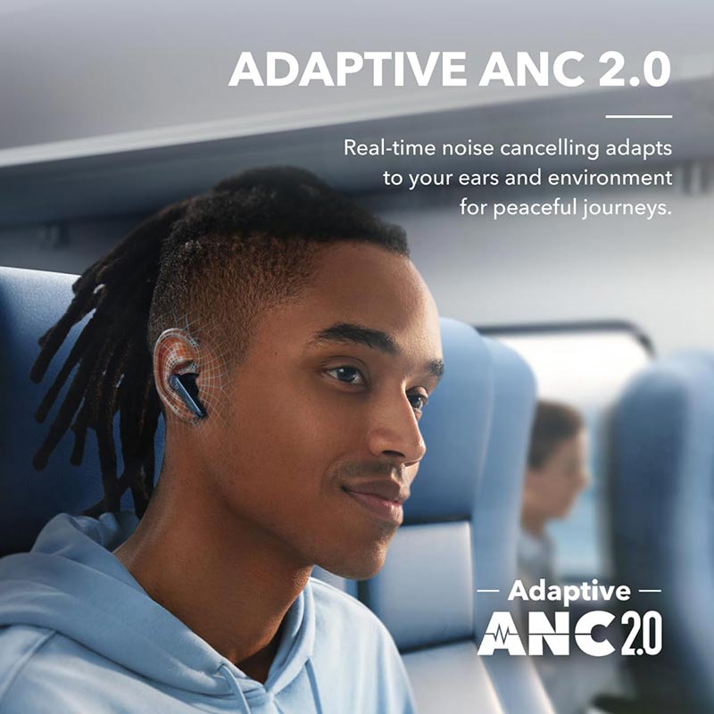 Anker Soundcore Liberty 4 NC | True-Wireless Noise Cancelling Earbuds with LDAC - Navy Blue