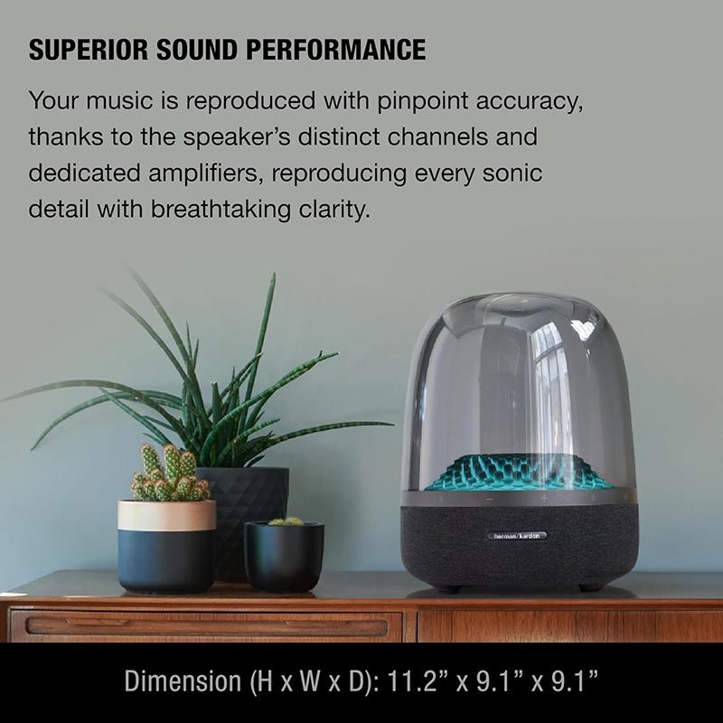 Harman Kardon Aura Studio 4 Portable Bluetooth Home Speaker (Black)