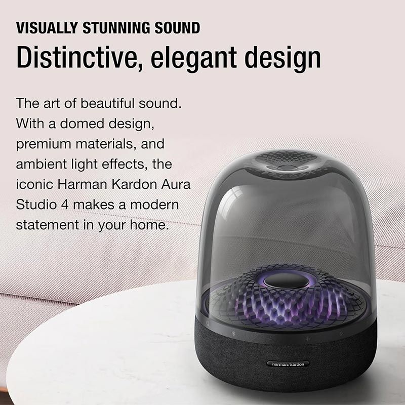 Harman Kardon Aura Studio 4 Portable Bluetooth Home Speaker (Black)