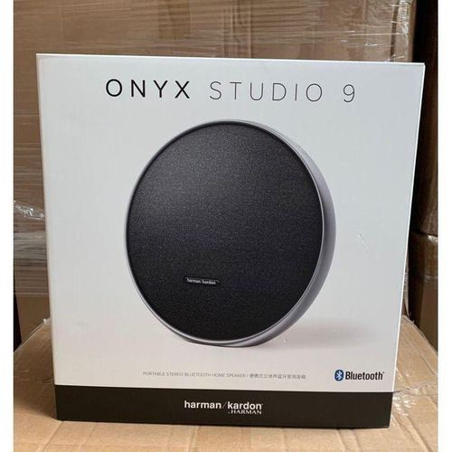 Harman Kardon Onyx Studio 9 Portable Stereo Bluetooth Home Speaker, Superior Sound, Wider Soundstage, Multi-Speaker Connection, Built-in Battery, Self-Tuning, Harman Kardon One App - Black