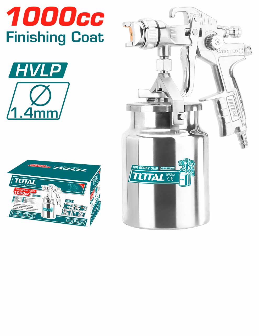 TOTAL TAT11004 HVLP Spray gun 1000cc
