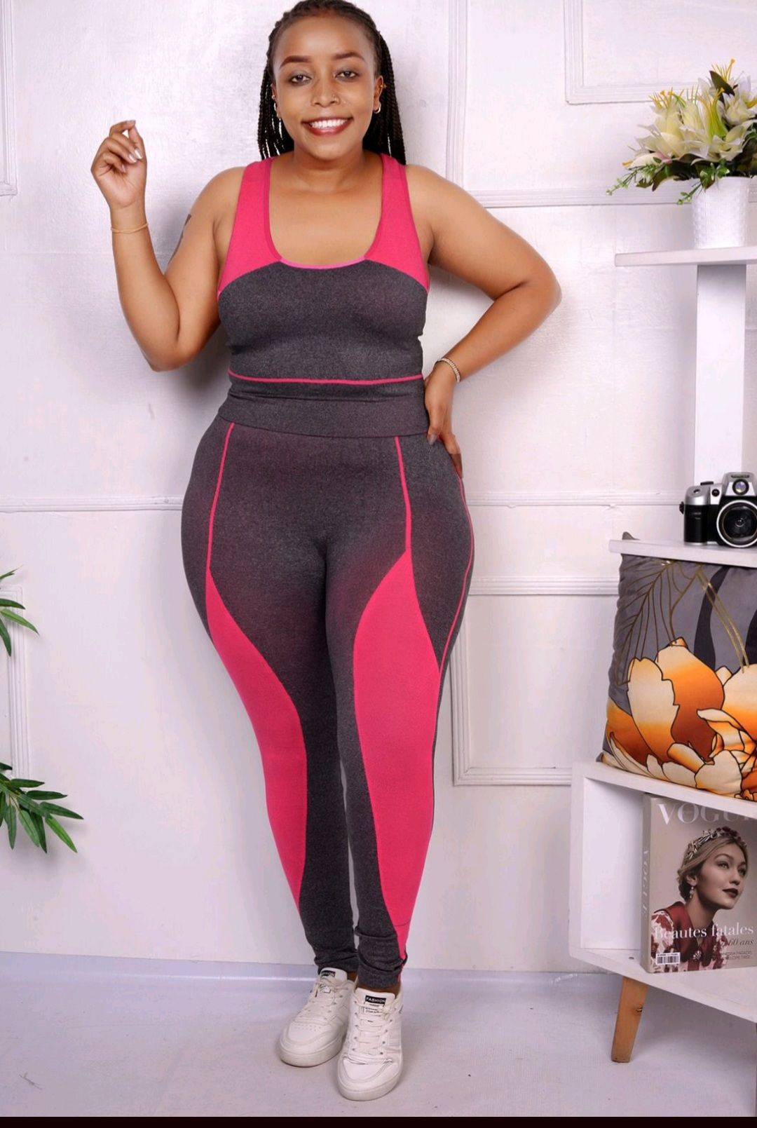 2Pcs Set Yoga Set Women Sport Suit Gymwear Workout Clothes Long Sleeve Gym Crop Top High Waist Leggings Fitness Sports Wear
