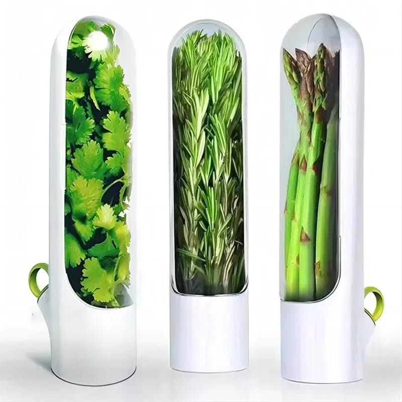 SPECIAL OFFER  Herb and Vegetable Fresh-Keeping Cup kitchen Storage Vegetable Preservation Bottle Kitchen Storage cup  + A GIFT ( GARLIC CRUSHER)