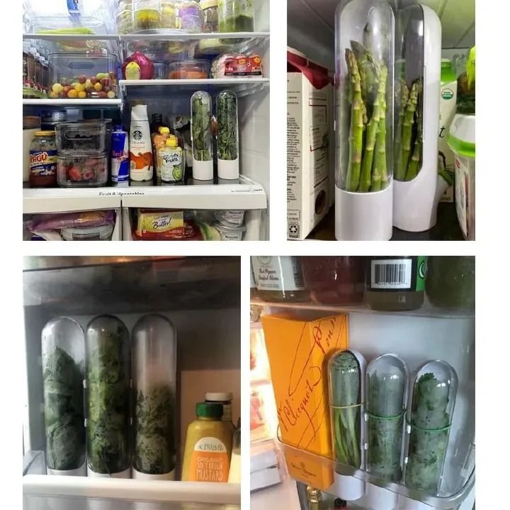 SPECIAL OFFER  Herb and Vegetable Fresh-Keeping Cup kitchen Storage Vegetable Preservation Bottle Kitchen Storage cup  + A GIFT ( GARLIC CRUSHER)