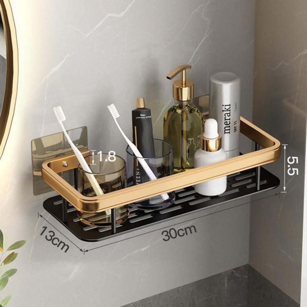 Two pieces set Luxury wall mounted bathroom organiser