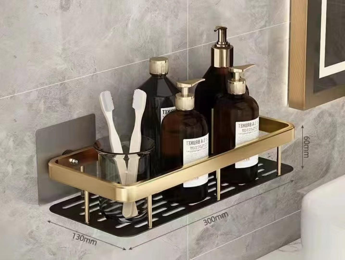Two pieces set Luxury wall mounted bathroom organiser