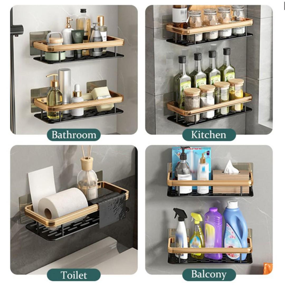 Two pieces set Luxury wall mounted bathroom organiser
