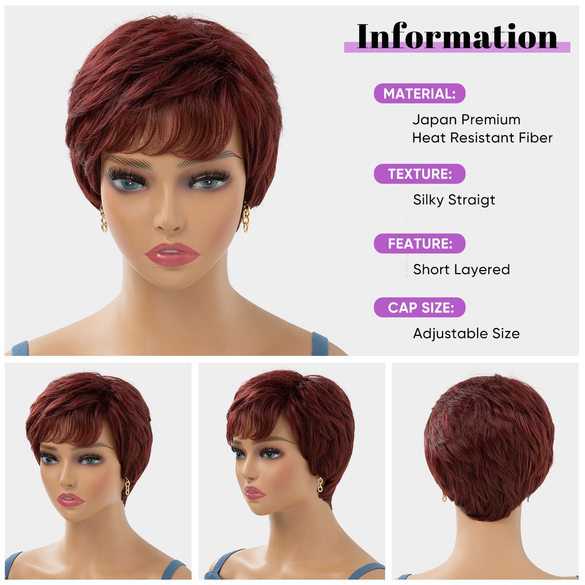 [Most Beautifu] Wigs For Women With Short Curly Hair And Slanted Bangs Realistic Fluffy And Full Top Headgear