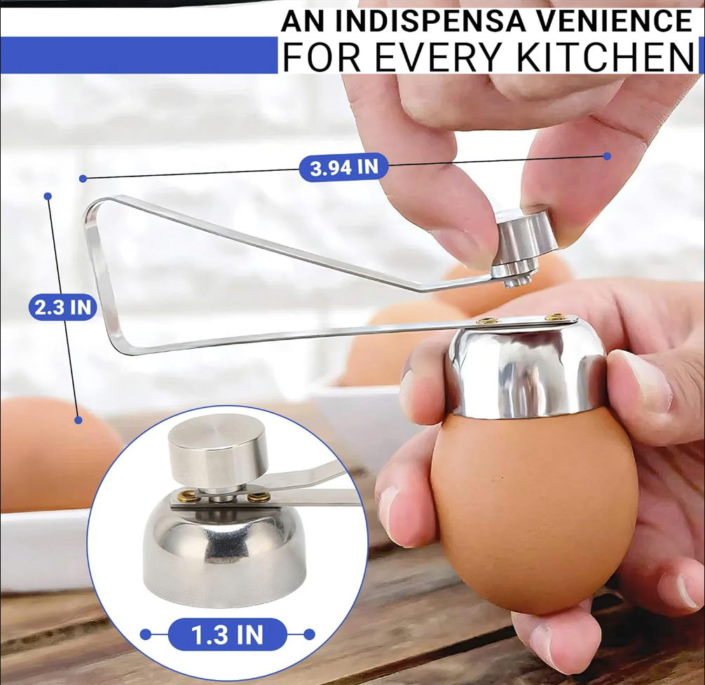 Stainless Steel Boiled Egg Topper Shell Top Cutter Knocker Opener Raw Egg Cracker Separator Egg Divider Kitchen Gadgets