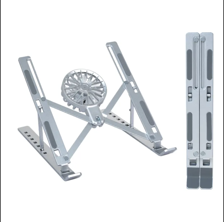 Portable Foldable Aluminium Alloy  Laptop Stand  Tablet Stand With Fan
