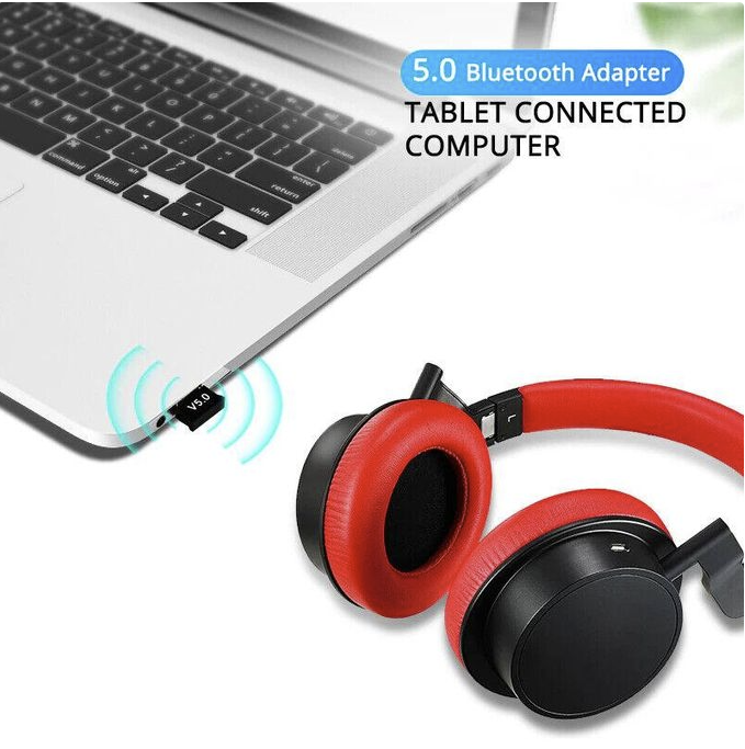 USB Bluetooth 5.0 Adapter Bluetooth Receiver Transmitter Wireless Audio Bluetooth Dongle for Computer PC Laptop Phone Tablet Printer Headphone Speaker Wireless Mouse Keyboard Music