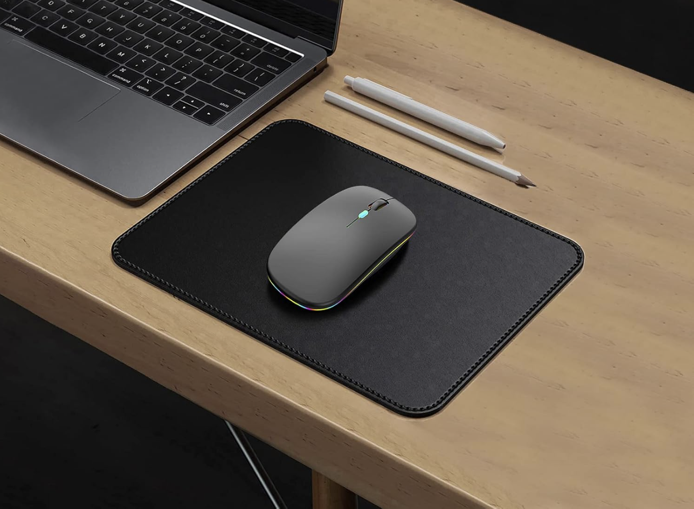 Wireless Bluetooth + 2.4G Dual-mode Rechargeable LED Optical Mouse - (Gray)