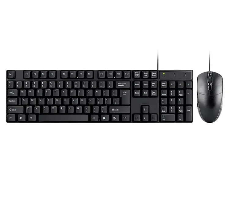 Wired Keyboard and Mouse Combo, 104 Keys USB Wired Computer Keyboard and Mouse, Keyboard Mouse Set for Home Game business