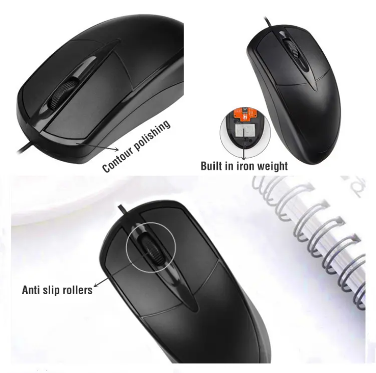 Wired Keyboard and Mouse Combo, 104 Keys USB Wired Computer Keyboard and Mouse, Keyboard Mouse Set for Home Game business
