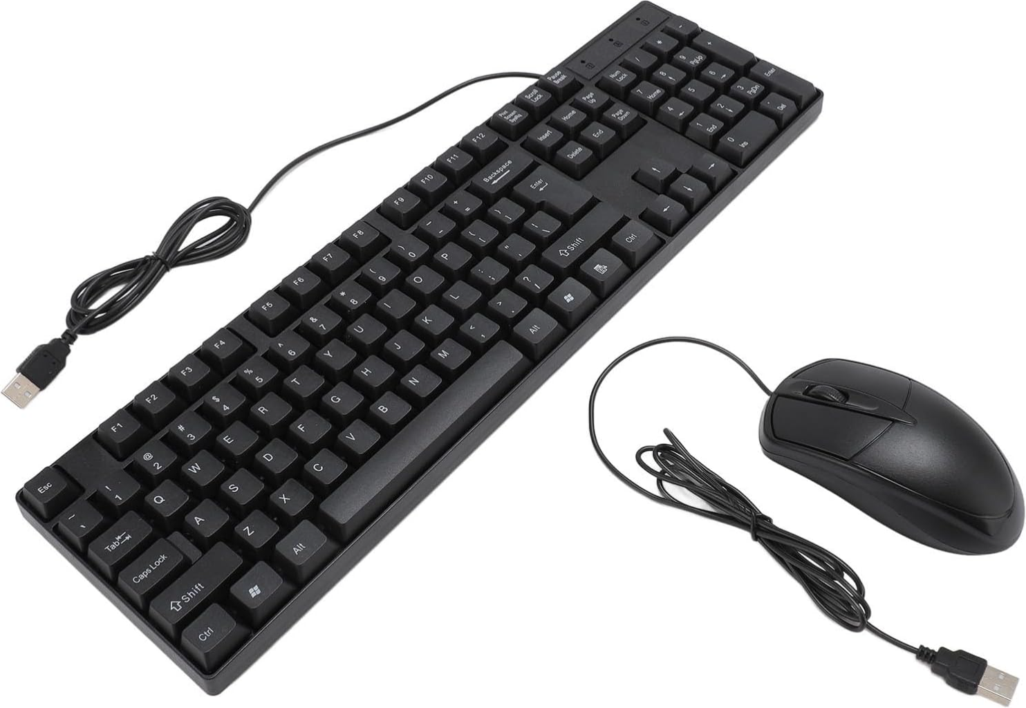 Wired Keyboard and Mouse Combo, 104 Keys USB Wired Computer Keyboard and Mouse, Keyboard Mouse Set for Home Game business