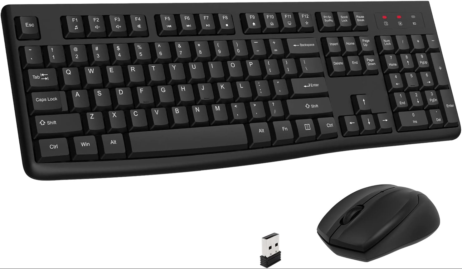 Wireless Business Office 2.4GHZ Keyboard & Mouse Combo FOR Desktop Laptop - Black very high speed and with high compatibility