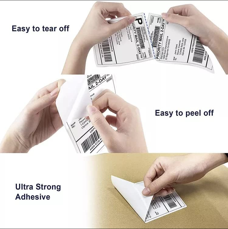350Sheets Thermal Shipping Labels Roll 4×6 Inch  Stickers Perforated Strong Adhesive Commercial Grade Labels