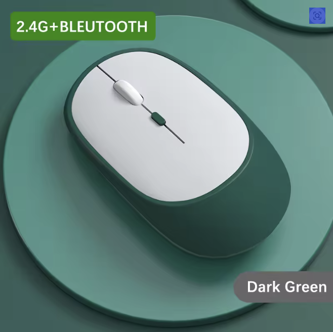 2.4G+Bluetooth 5.0 Wireless Rechargeable Mouses USB Optical Rechargeable Mice for Computer Laptop PC Macbook Mice Gaming Mouse Game 800, 1200, 1600 DPI