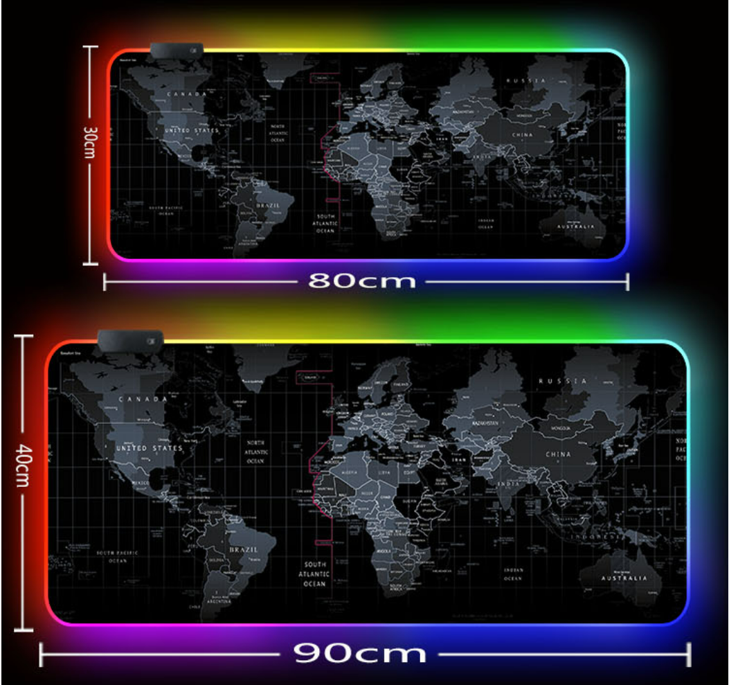 RGB Led Computer Keyboard Game Mouse Pads 800x300x3mm