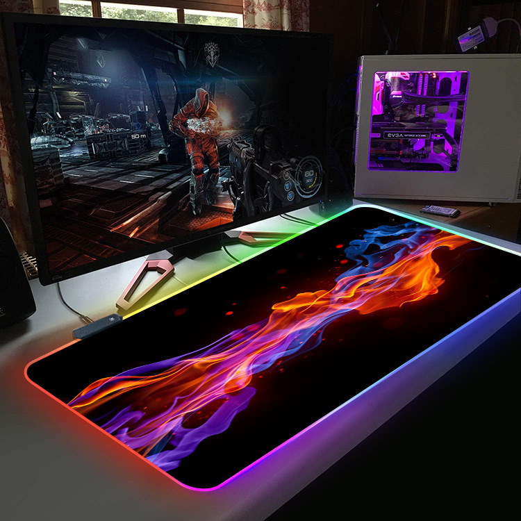 RGB Led Computer Keyboard Game Mouse Pads 800x300x3mm