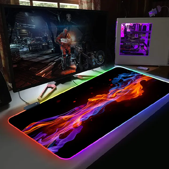 RGB Led Computer Keyboard Game Mouse Pads 800x300x3mm
