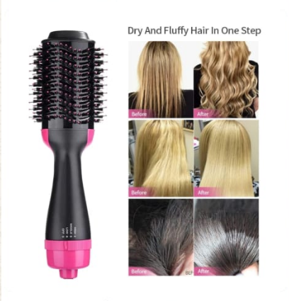 3 In 1 Electric Hot Hair Brush Or Comb With Adjustable Heat Levels, has  advanced technology which makes hair smoother and curler