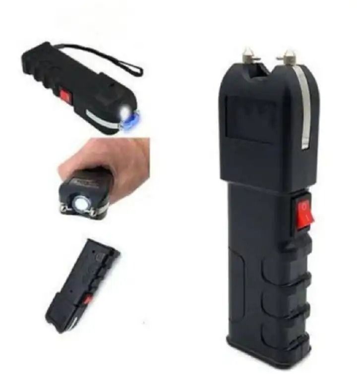 Electric self defence shock flash light torch...made of aeronautical black aluminium,,,output power 12000 volts...[distance about 300meters]power supply ;rechargeable lithium long life battery.[100,00