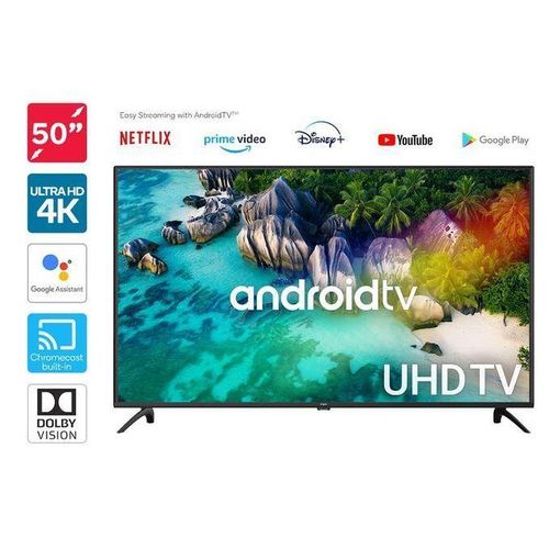 Vitron 50" Inch Frameless Smart Android TV with Bluetooth,  Netflix and Youtube UHD Television with One Year Waranty Plus FREE Wall Mount, Flash Disk, Bracket, Tv Guard, aerial and Socket extensions