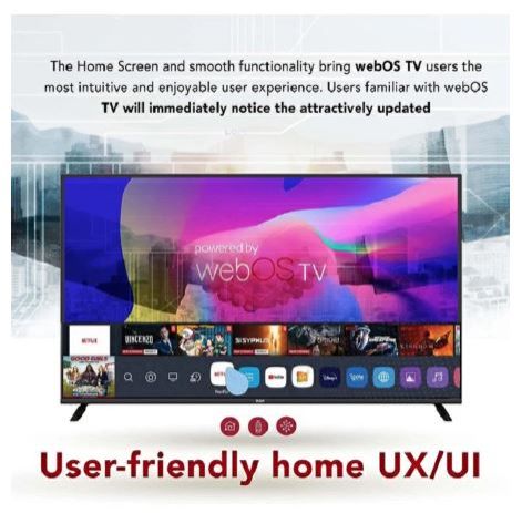 Vitron 65" Inch Frameless Smart Android TV with Bluetooth, Netflix and Youtube 4K WebOS LED Television with One Year Waranty Plus FREE Wall Mount, Flash Disk, Bracket, Tv Guard, aerial and extensions