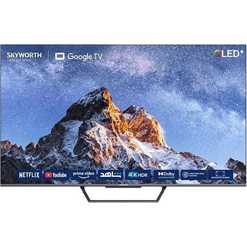 Skyworth 75" Inch 4K UHD QLED  Smart Google Android TV, Netflix, Prime Video, Youtube Television with One Year Waranty Plus FREE Wall Mount, Flash Disk, Bracket, Tv Guard, aerial and extensions