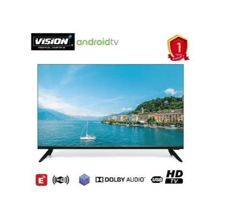 Vision Plus 50" Inch 4K UHD Frameless Smart TV with Bluetooth,  Netflix and Youtube UHD Television with One Year Waranty Plus FREE Wall Mount, Flash Disk, Bracket, Tv Guard, aerial and extension