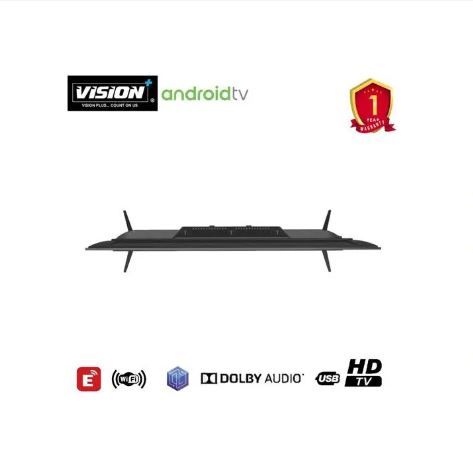 Vision Plus 50" Inch 4K UHD Frameless Smart TV with Bluetooth,  Netflix and Youtube UHD Television with One Year Waranty Plus FREE Wall Mount, Flash Disk, Bracket, Tv Guard, aerial and extension