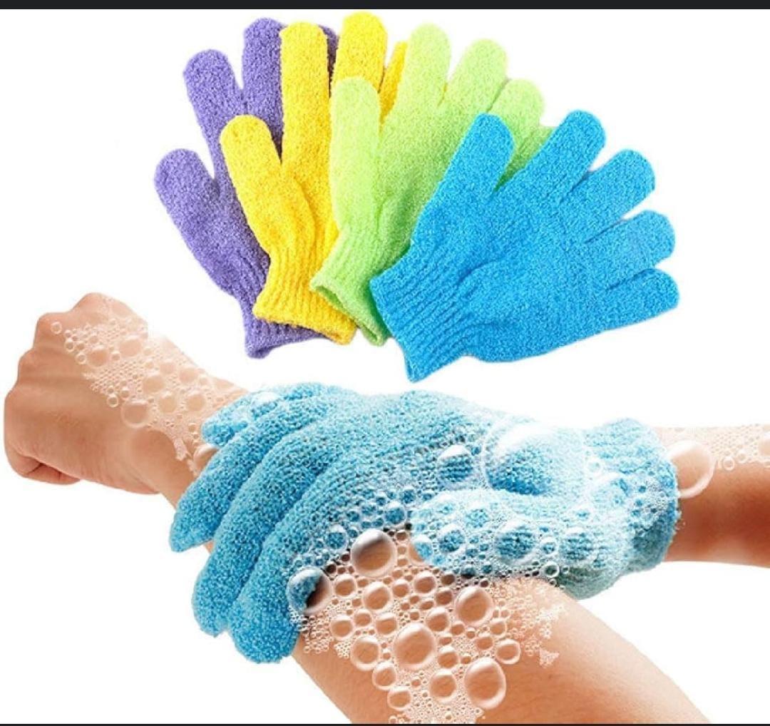 TEXTURED EXFOLIATING SHOWER GLOVE EXFOLIATING GLOVES FOR SHOWER, BODY EXFOLIATOR GLOVE WITH HANGING LOOP, SCRUB EXFOLIATE GLOVE MITT BATH FACE SPA HAND SCRUBBER WASH DEEP SCRUBBING DEAD SKIN FOR WOMEN